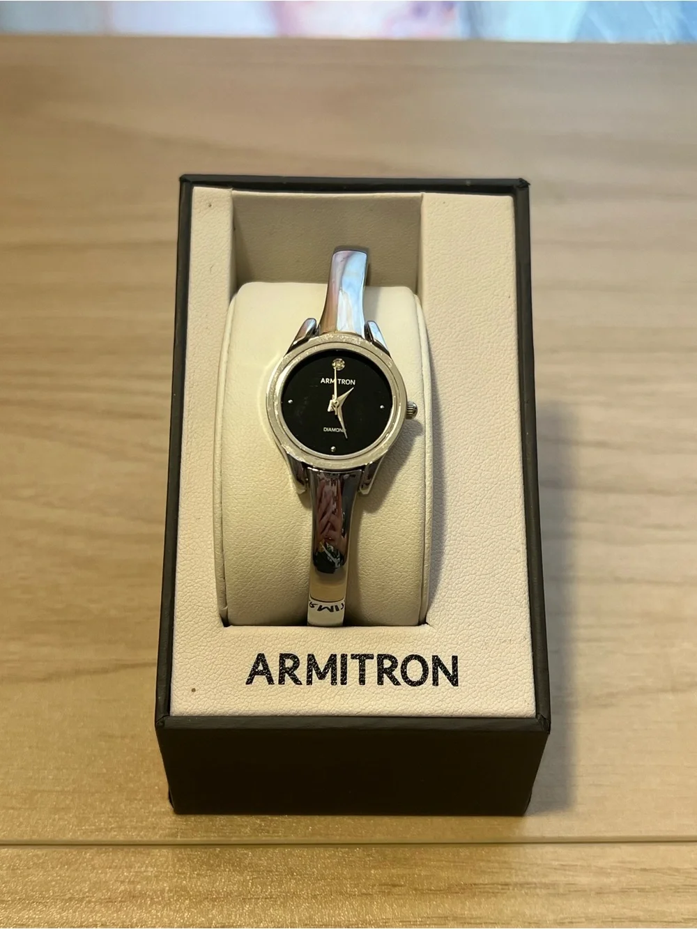 Armitron Silver Bracelet Watch with Black Dial